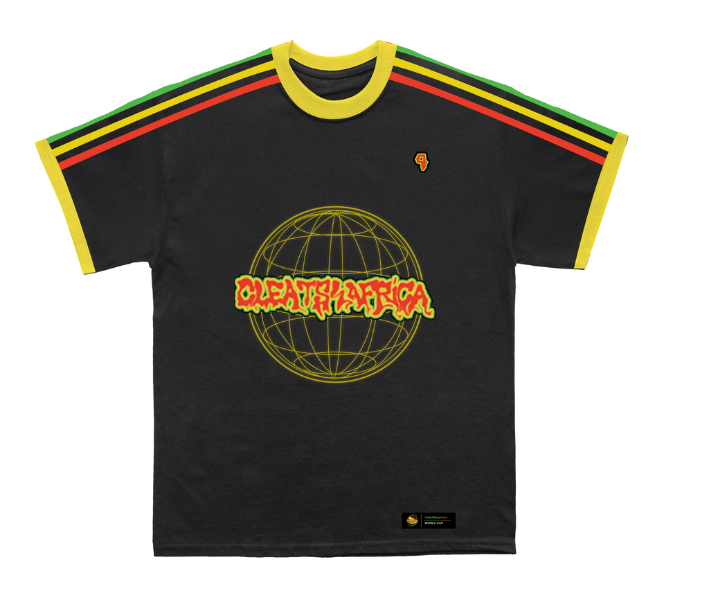 Black JERSEY with colorful collar and 'Cleath Africa' logo 